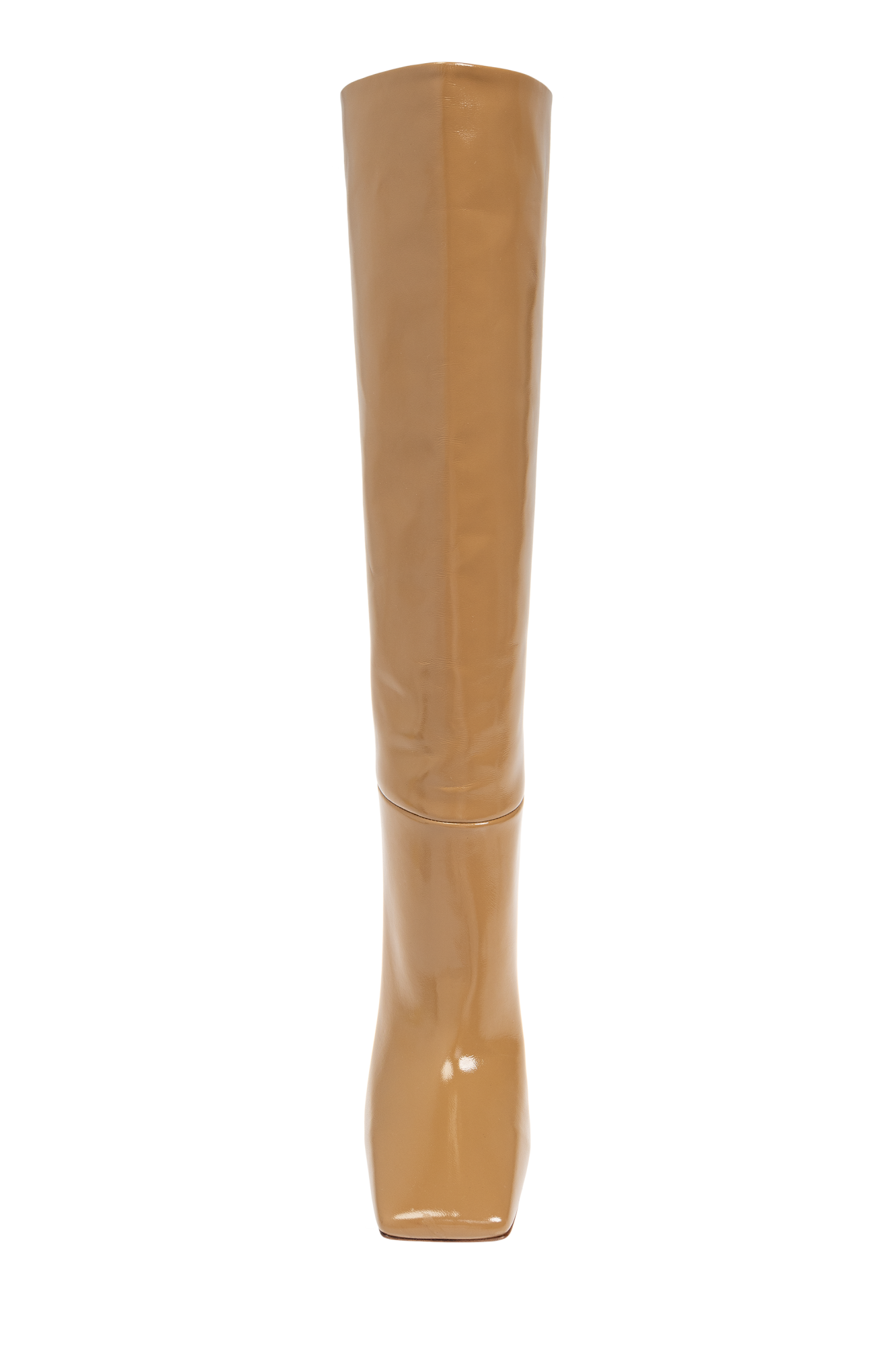 Beige patent boots best sale